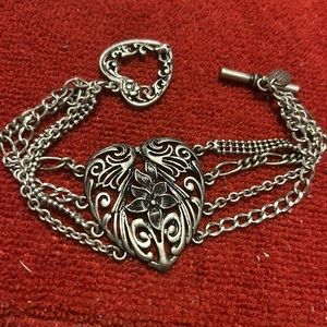 Nine West Vintage America Silver Heart  bracelet